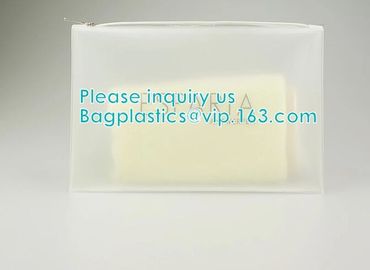 Environmental Material Customized EVA PVC CPE frosted slider bag zipper bag, Slider Zipper Pouch Stationery Bag supplier
