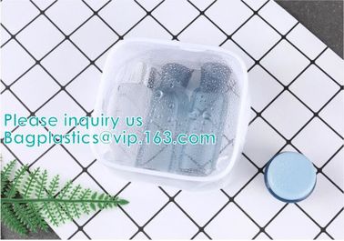 glitter pvc makeup bag for girl, Organizer Pouches ToteTravel Toiletry Bags Transparent PVC Cosmetic Bag, handle carrier supplier