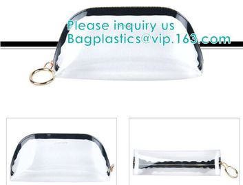 cylinder zip PVC tube bag with hang hook for storage underwear portable PVC makeup bags, Plastic Tube Cylindrical PVC pa supplier