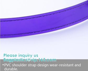 Backpack bag, Shoulder bag,Promotional Waterproof CosmetiClear Vinyl Bags With Handles Clear Makeup Set PVC Zipper Bag, supplier