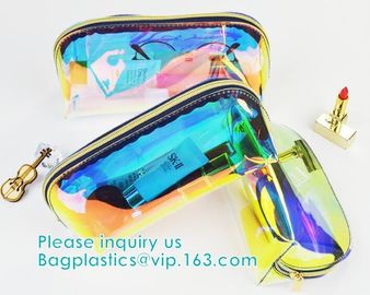 Holographic Color Bag Neon Bag Clear Pvc Cosmetic Make Up Bag in Rainbow,holographic k bagholographic laser handy supplier