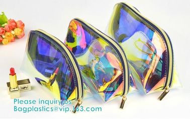 Holographic Color Bag Neon Bag Clear Pvc Cosmetic Make Up Bag in Rainbow,holographic k bagholographic laser handy supplier