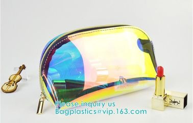 Holographic Color Bag Neon Bag Clear Pvc Cosmetic Make Up Bag in Rainbow,holographic k bagholographic laser handy supplier