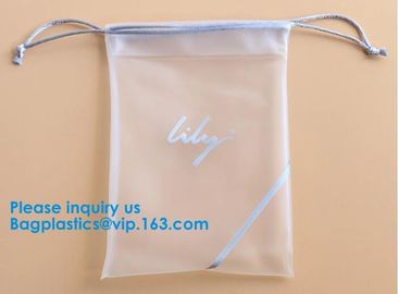 Custom Cosmetic Drawstring EVA Pouch Reusable Bag Cosmetic Pouch Recycled Makeup White EVE Flute Pouches supplier