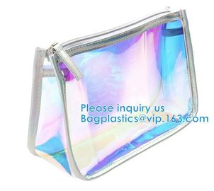 Travel Pouch, Manufacture Clear PVC Zipper Puller Cosmetic Bag,Holographic Travel Pouch Cosmetic Bag Envelope Clutch Bag supplier