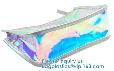 Travel Pouch, Manufacture Clear PVC Zipper Puller Cosmetic Bag,Holographic Travel Pouch Cosmetic Bag Envelope Clutch Bag supplier