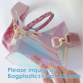 Travel Pouch, Manufacture Clear PVC Zipper Puller Cosmetic Bag,Holographic Travel Pouch Cosmetic Bag Envelope Clutch Bag supplier