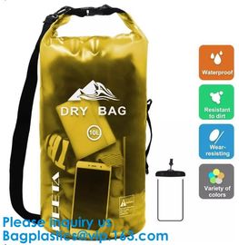 Colored 15Liter Shiny Clear Window Water Proof Dry Bag Ultralight Outdoor Waterproof Dry Storage Bag For Sports supplier