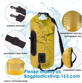 Colored 15Liter Shiny Clear Window Water Proof Dry Bag Ultralight Outdoor Waterproof Dry Storage Bag For Sports supplier