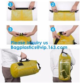 Colored 15Liter Shiny Clear Window Water Proof Dry Bag Ultralight Outdoor Waterproof Dry Storage Bag For Sports supplier