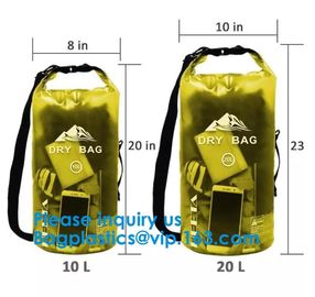 Colored 15Liter Shiny Clear Window Water Proof Dry Bag Ultralight Outdoor Waterproof Dry Storage Bag For Sports supplier
