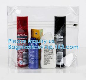 Hologram PVC Makeup Bag Transparent Laser Cosmetic Bag OEM Supplier, Zipper Cosmetic Bag With Handle Plastic Makeup Bag supplier