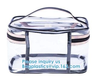 PVC Mini Plastic Cosmetic Bags , Cosmetic Tote Bags Printed Promotional Makeup Bag, Cosmetic bags, swimwearr bag supplier