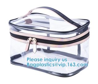 PVC Mini Plastic Cosmetic Bags , Cosmetic Tote Bags Printed Promotional Makeup Bag, Cosmetic bags, swimwearr bag supplier