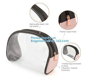 Biodegradable Plastic Zipper Case Zip Lock Frosted Plastic Slider PVC Zipper Packing Bag For Underwear Clothing Cosmetic supplier