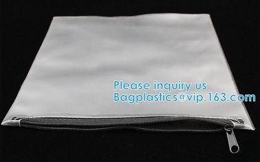 Biodegradable Transparent PVC/EVA/TPU Zipper Slider bag,Selected By Girls Cosmetics Toothbrush Zipper Bag With Slider supplier
