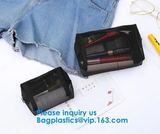 Women's cosmetics Travel cosmetic bag,Nylon Mesh Cosmetic Makeup Bag,Promotional Bags, PVC/PE/EVA/PU/TPU supplier