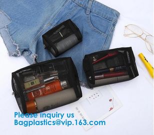 Women's cosmetics Travel cosmetic bag,Nylon Mesh Cosmetic Makeup Bag,Promotional Bags, PVC/PE/EVA/PU/TPU supplier
