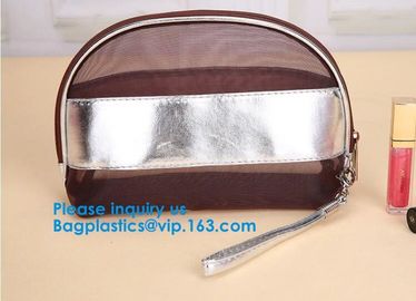 Promotion Mesh Cosmetic Bag 6 Color Makeup Bag New Women's cosmetics Travel cosmetic bag supplier
