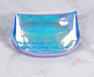 Shiny Luxury Hologram Laser Pvc Holographic Cosmetic Zipper Make Up Bag,Toiletry Bag Hologram Laser Lady Travel Cosmeti supplier