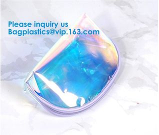 Shiny Luxury Hologram Laser Pvc Holographic Cosmetic Zipper Make Up Bag,Toiletry Bag Hologram Laser Lady Travel Cosmeti supplier