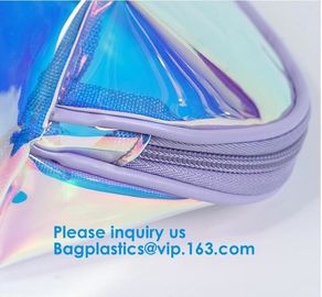 Shiny Luxury Hologram Laser Pvc Holographic Cosmetic Zipper Make Up Bag,Toiletry Bag Hologram Laser Lady Travel Cosmeti supplier