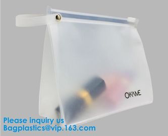 Eco-friendly heat seal frosted PVC /EVA k bag, Custom Waterproof Cosmetic Clear Plastic PVC Zipper Bag With Logo supplier