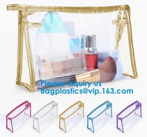 Eco-friendly heat seal frosted PVC /EVA k bag, Custom Waterproof Cosmetic Clear Plastic PVC Zipper Bag With Logo supplier