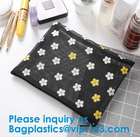 Travel Toiletry Pouch Nylon Mesh Cosmetic Makeup Organizer Bag Zipper Mesh Makeup Bag,Ladies Eco Makeup Hand Bag supplier