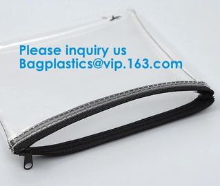 Travel Toiletry Pouch Promotional Zip Lock Pvc Bag With Own Logo Eco-Freindly Transparent Pvc Zipper Pen Pouch supplier