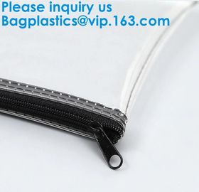 Travel Toiletry Pouch Promotional Zip Lock Pvc Bag With Own Logo Eco-Freindly Transparent Pvc Zipper Pen Pouch supplier