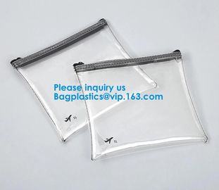 Travel Toiletry Pouch Promotional Zip Lock Pvc Bag With Own Logo Eco-Freindly Transparent Pvc Zipper Pen Pouch supplier