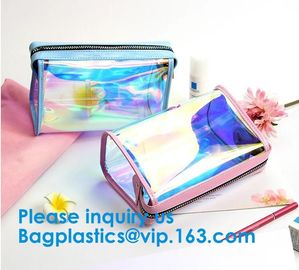 Women PVC Clear Backpack Laser Hologram Shoulder Bags Hologram Zip Lock Bag Pvc Bag Printed Pattern k Bags Hot Sal supplier