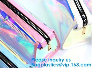 Women PVC Clear Backpack Laser Hologram Shoulder Bags Hologram Zip Lock Bag Pvc Bag Printed Pattern k Bags Hot Sal supplier