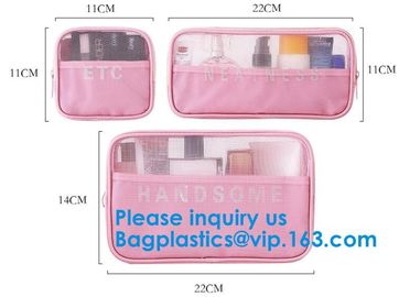 Black Nylon Mesh Makeup Cosmetic Bag / Small Nylon Mesh Make Up Cosmetic Bag,Mesh Cosmetic Bag Neceser Toiletry Organize supplier