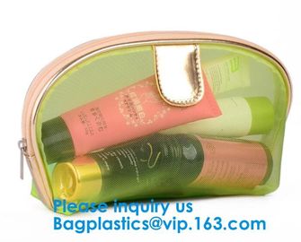 Mesh Cosmetic Bag Neceser Toiletry Organizer Bag Storage Sets Travel Wash Pouch Makeup Pouch Girl Handbag Zipper Mesh Co supplier
