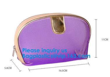 Mesh Cosmetic Bag Neceser Toiletry Organizer Bag Storage Sets Travel Wash Pouch Makeup Pouch Girl Handbag Zipper Mesh Co supplier