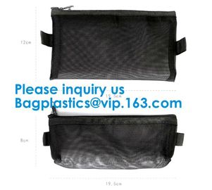 Mesh Cosmetic Bag Neceser Toiletry Organizer Bag Storage Sets Travel Wash Pouch Makeup Pouch Girl Handbag Zipper Mesh Co supplier