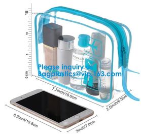 Vinyl Travel Toiletry Cosmetics Wash Pouch Cosmetic Bag Casual Daily Life Travel Vacation Holiday Make Up Bathroom Gym S supplier