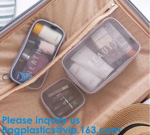 Women Mesh Bag Travel Cosmetic Bag Makeup Case Pouch,Organizer Purse Necessary Mesh Cosmetic Bag Women Make Up Bag Makeu supplier
