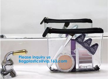 Cosmetic/ Makeup/ Toiletry Clear PVC Travel Wash Bag with handle PVC/EVA/TPU/Tarpaulin/Nylon / Cotton supplier