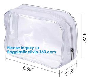 Cosmetic/ Makeup/ Toiletry Beach Zipper Maxfirm JJ.CIMI Cosmetic/ Makeup/ Toiletry Clear PVC Travel Wash Bag with handle supplier