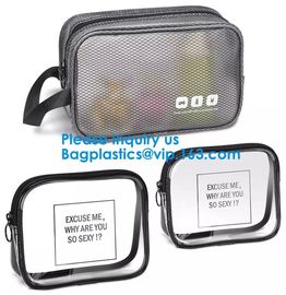 Fashion Black Shaving Kit Travel Wash Bag Organizer PVC Waterproof Portable Gym Hanging Toiletry Bag for men supplier