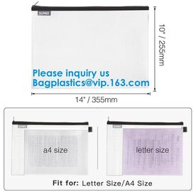 Zipper Bag/File bag/Document bag,PP/ PVC plastic clear file bag with zipperA3 A4 A5,Eco-Friendly, Water Proof/Dust Proof supplier