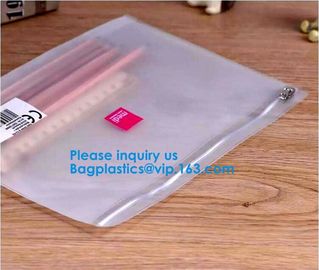 A4 Clear Pvc Zipper File Bag A5 Clear Pvc Document Bag With Red Zipper B5 Pvc Envelope Bag With Card Pouch supplier