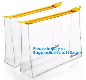 Clear Small Transparent Poly PVC Zipper File Wallet Packaging Women Travel Clear Wash Organizer Pouch supplier