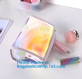 Hologram Zipper Pvc Cosmetic Bag, Hologram Zipper Pu Cosmetic Bag,co-Friendly, Water Proof, Stitching/heat sealing/print supplier