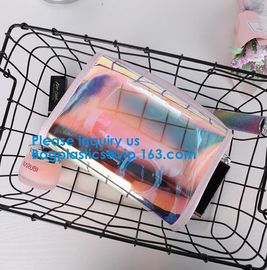 Hologram Zipper Pvc Cosmetic Bag, Hologram Zipper Pu Cosmetic Bag,co-Friendly, Water Proof, Stitching/heat sealing/print supplier