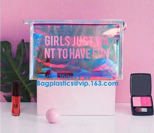Customize New Fashion Hologram Cosmetic PVC Bag Holographic Makeup Bag Ladies Makeup Bag supplier