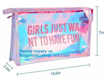 Customize New Fashion Hologram Cosmetic PVC Bag Holographic Makeup Bag Ladies Makeup Bag supplier